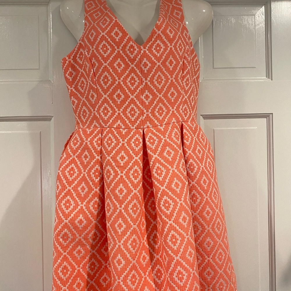 Anthropologie Hutch Dress NWT 8 m peach diamonds